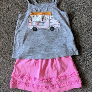 !SUMMER! Outfit for toddler girl - tank top and skirt - 2T - Cat & Jack
